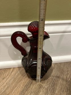 Vintage Ruby Red Avon 1876 Cape Cod Wine Decanter