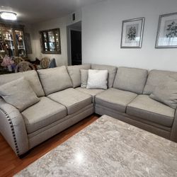 Ashley Furniture Sectional Beige White 