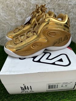 Fila Grant Hill 3 Metallic Gold Sneakers Size 9.5