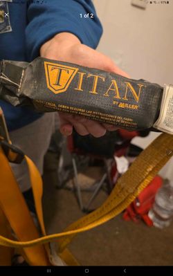 Titan by Miller Full-Body Safety Harness with Shock-Absorbing Lanyard – Like New
