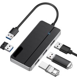 4 Port USB 3.0 Hub Ultra Slim 5Gbps High Speed USB Hub with LED Indicator 4 in 1 USB Splitter for PC Laptop Surface Chromebook PS4 Xbox [Charging NOT 