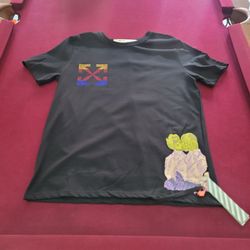 Off white tye dye and rhinestone shirt