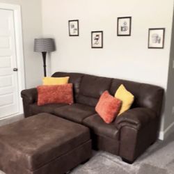 Two Sofas and An Ottoman For Sale 