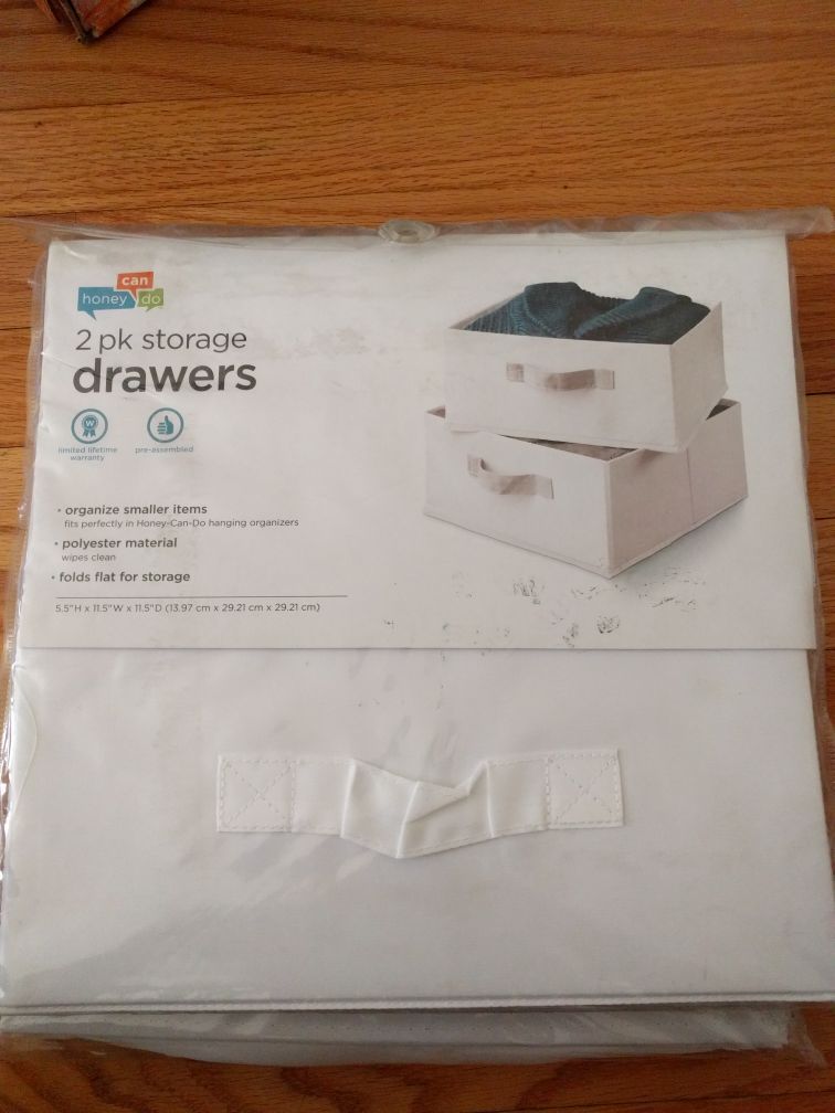 2 pack storage drawers