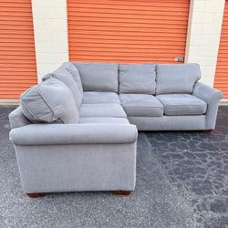Free Delivery - Havertys Blue Gray Sectional Couch