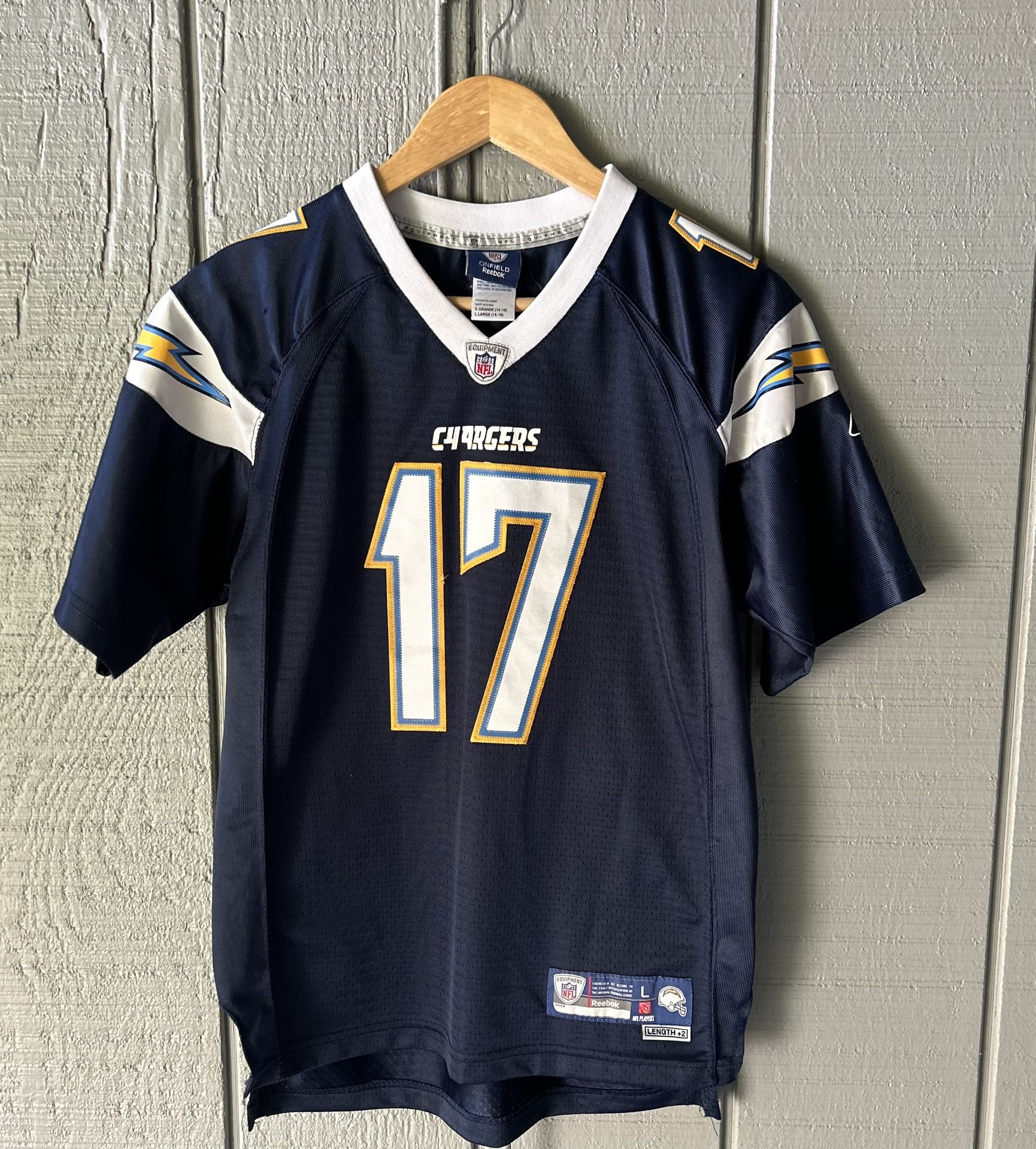 Philip Rivers San Diego Chargers Reebok Authentic NFL Jersey Youth L  Stitched for Sale in Roseville, CA - OfferUp