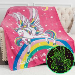 Glow In The Dark Unicorn Blanket 50x60 - 3 Available ($15 Each)