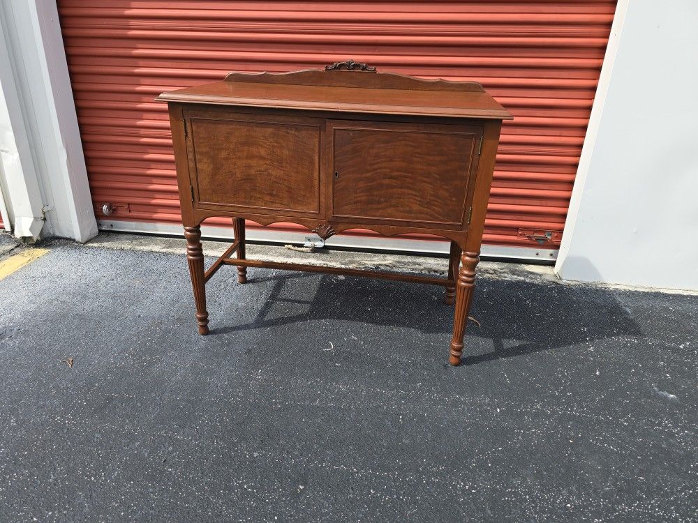 Vintage French Walnut Console Cabinet/Sofa Table