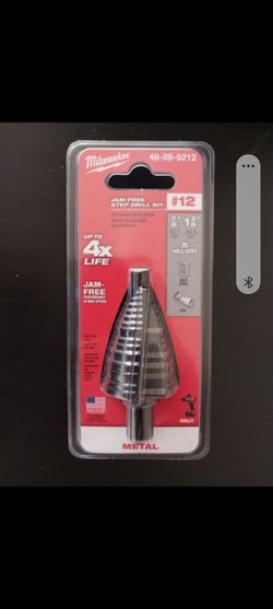 Milwaukee 7/8" - 1 3/8" #12 Black Oxide Step Drill Bit (5-Steps)
