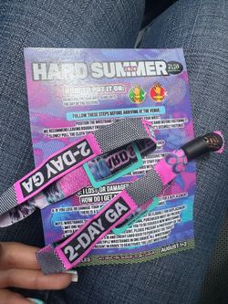TWO 2-DAY HARD SUMMER TICKETS