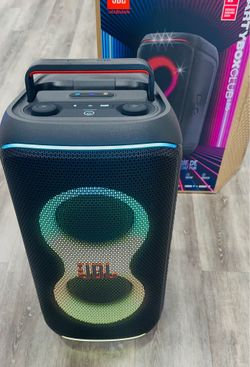 Brand new JBL PartyBox Club 120 speakers in original sealed boxes. This portable Bluetooth speaker has a built-in light show and is water resistant. I