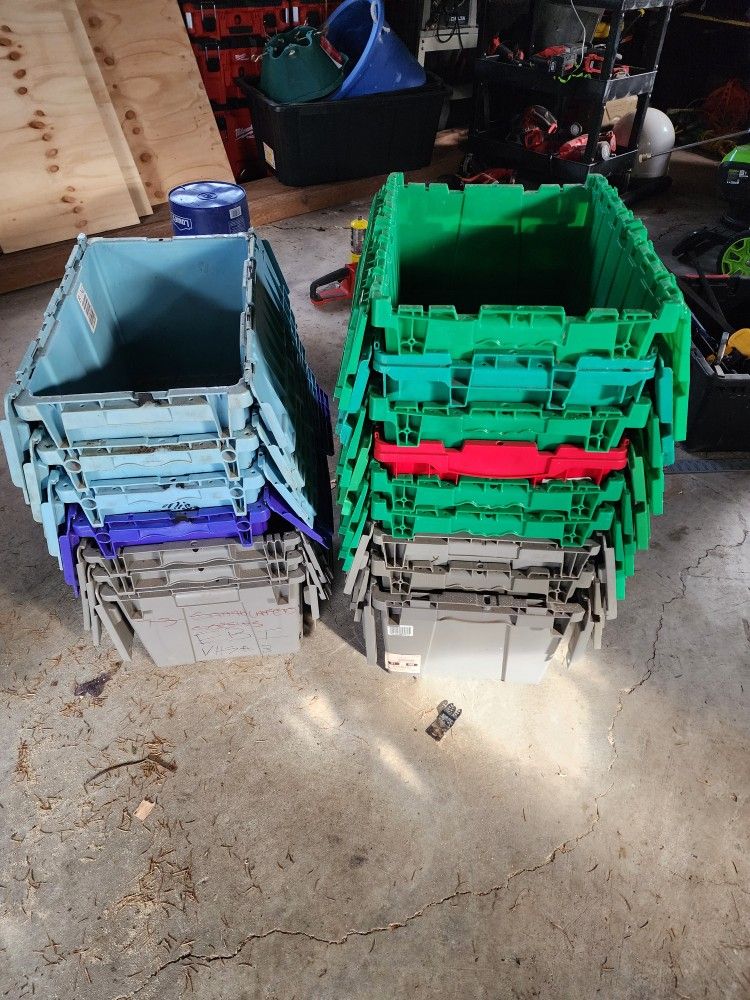 Stackable Plastic Storage Totes - Free for Sale in Kent, WA - OfferUp
