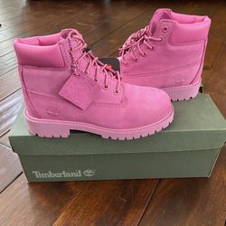 Brand New In Box Timberland Premium 6” Waterproof Boot In Pink Youth Size 2 