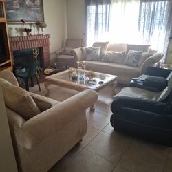 Is A Love Seat.sofa Individual Sit 2 Tables And Center Table