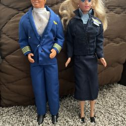Barbie And Ken Flight Crew Dolls