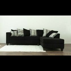 Venus Black RAF Chaise Sectional

