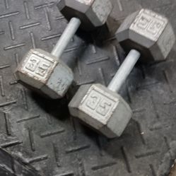35 LB Steel Dumbbells (Pair - USED)