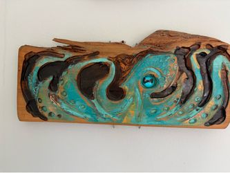 Hand carved octopus by local artist
