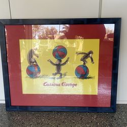 Curious George framed photo