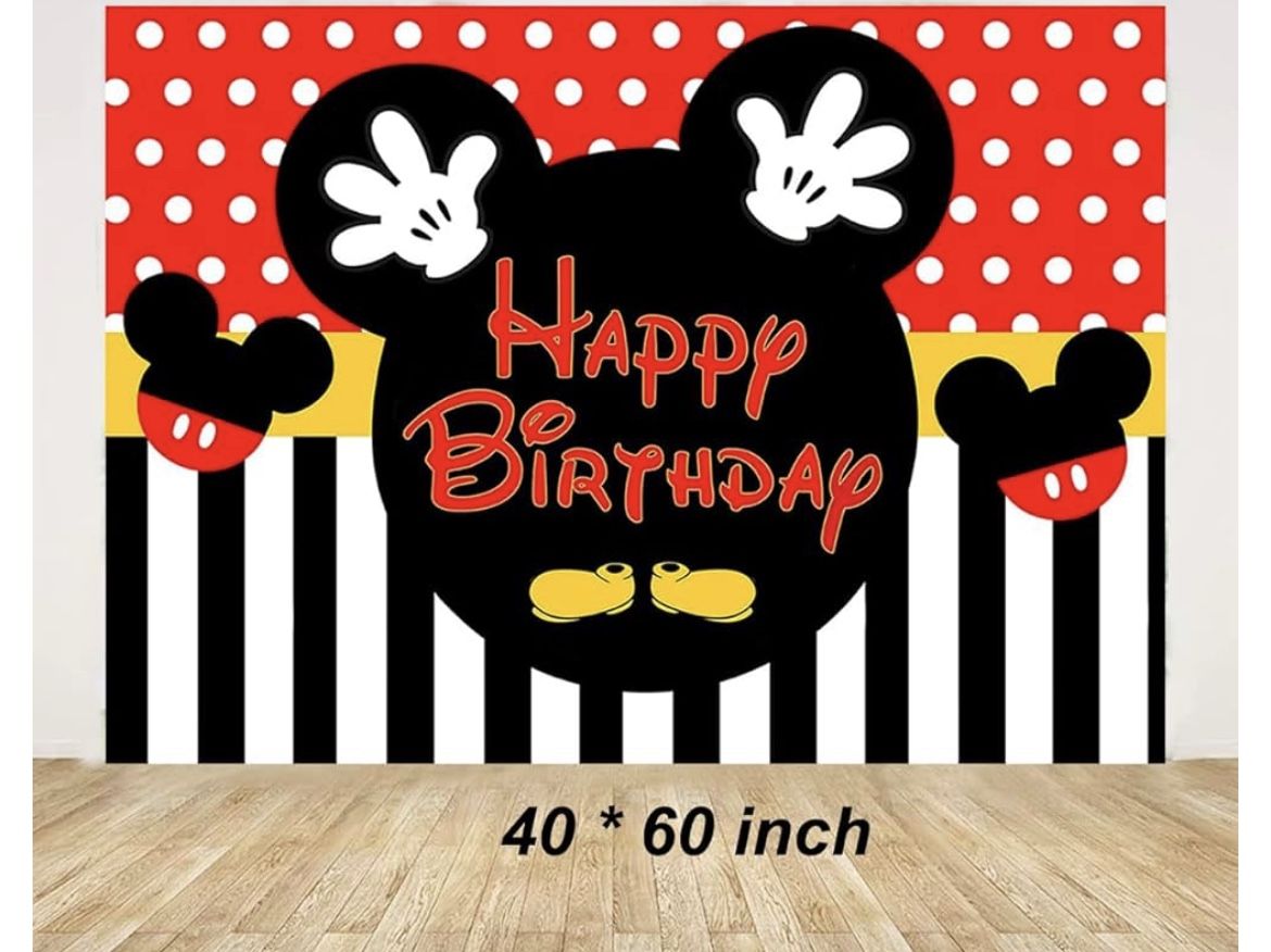 Mickey Mouse Bday Set And Ears