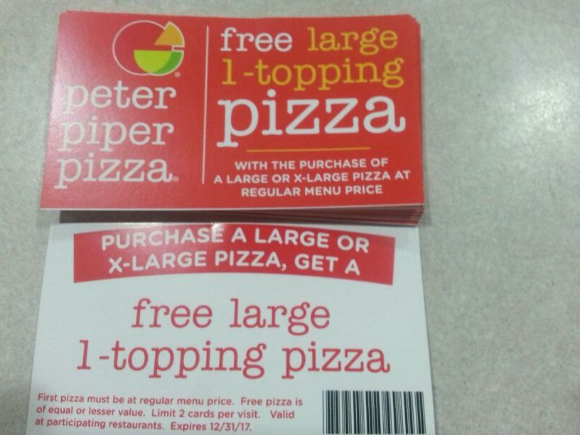 Peter piper pizza coupons