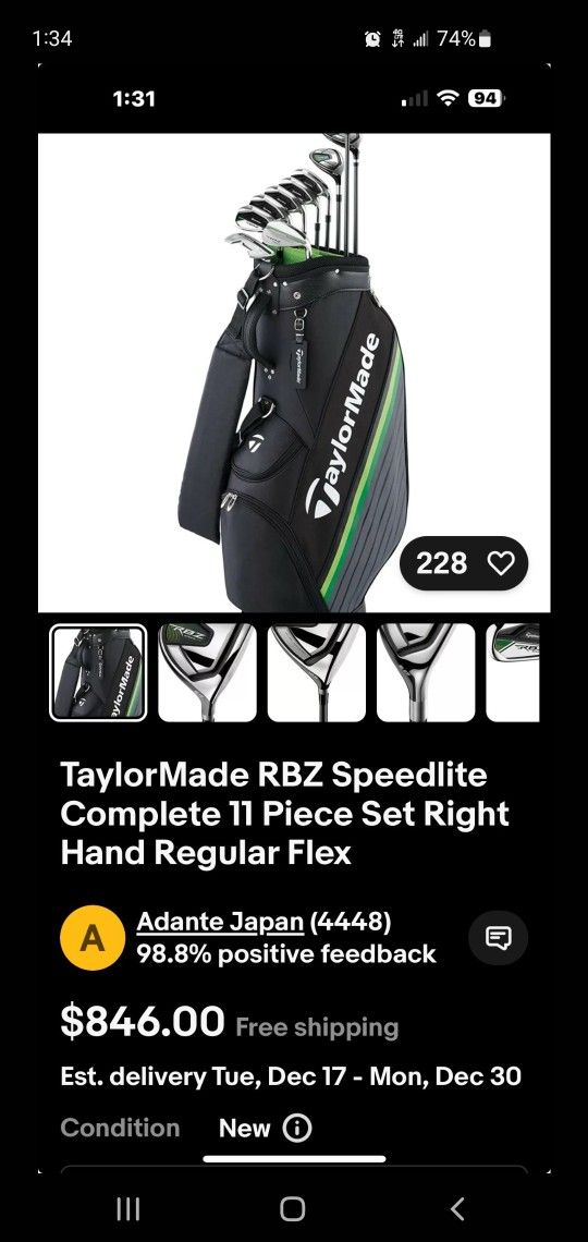 Taylormade Speedlite Set
