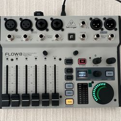 NEW Behringer FLOW 8 - 8 Input Digital Mixer With Bluetooth Audio And App Control