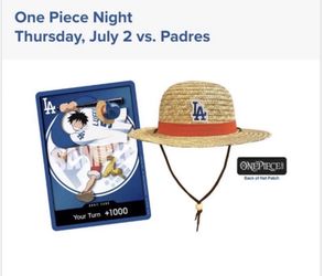 Dodgers X Luffy Promo Card