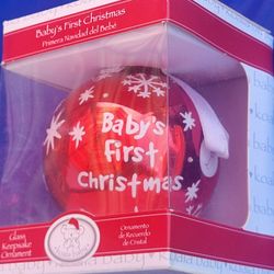 Koala Baby "Baby's 1st Christmas" red ball ornament