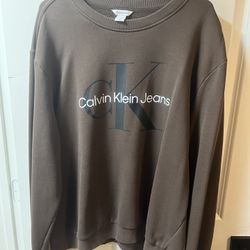 Brown Calvin Klein Crew Neck 