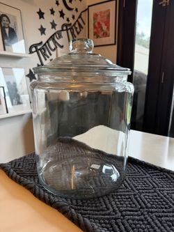 Crate and barrel glass jar