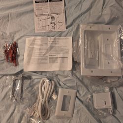 Sanus - In-Wall Cable Concealer Recessed Power Kit For Mounted TV 