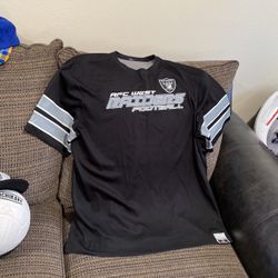Size Large, Raiders Football Jersey T-Shirt.