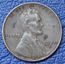 1938 D Wheat Penny Circ