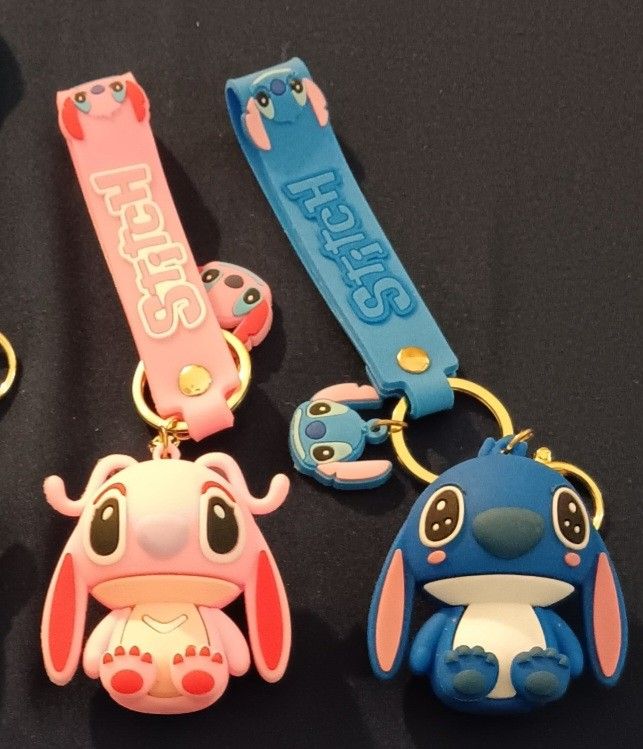 1 Angel & 1 Stitch Keyring