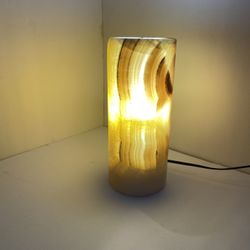 Onyx Stone Cilynder Lamp - For Coffee Table- End Table
