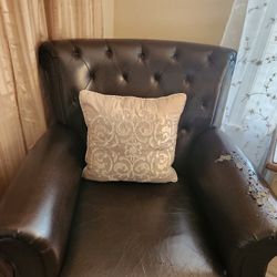 Faux Leather Chair 
