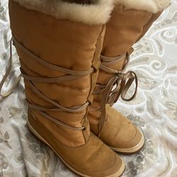 Timberland Tall Winter Boots Faux Fur Lined 9