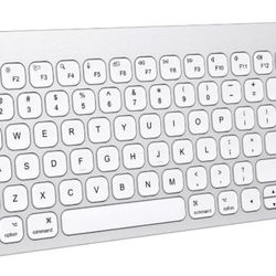 OMOTON Bluetooth Keyboard for Mac, Wireless Keyboard with Numeric Keypad for MacBook Pro/Air, iMac, iMac Pro, Mac Mini, Mac Pro Laptop, Silver White