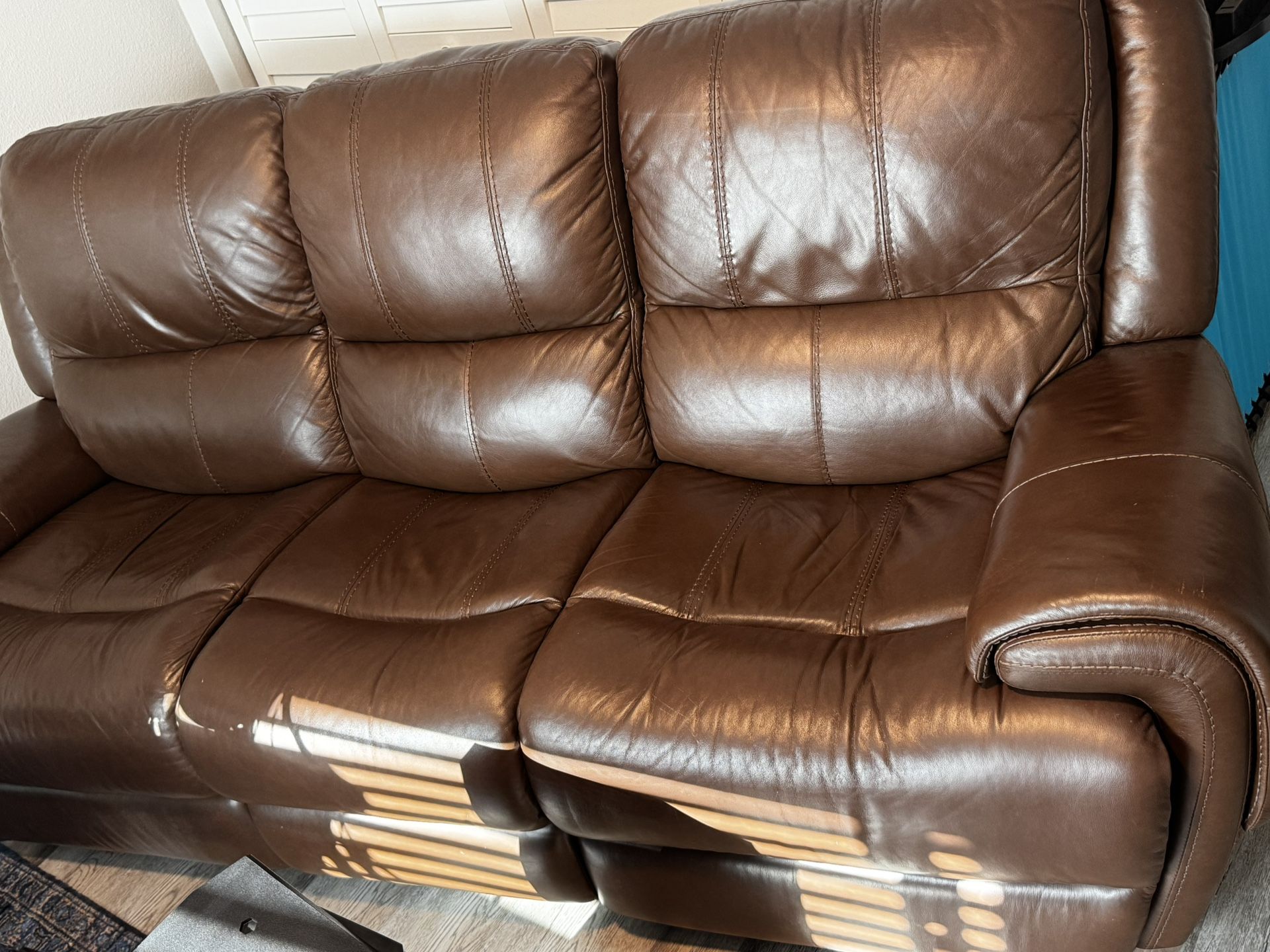 Leather Power Reclining Sofa