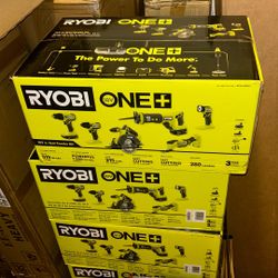Ryobi One+ 18V 6-Tool Combo Kit with 1.5/4Ah Batteries & Charger (Bag Included) - BRAND NEW IN BOX