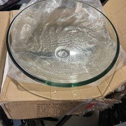 Eclife Glass Vessel Sink with Faucet & Drain Kit (New in Box) $60