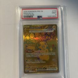 2025 POKEMON PRE EN-PRISMATIC EVOLUTIONS | HYPER RAREPIKACHU EX 179 PSA 9