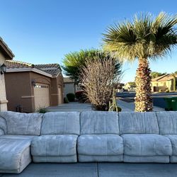 Beige 5 Seater Recliner 