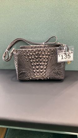 Brahmin Crossbody Bag Croc Embossed Leather