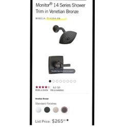 DELTA Shower Trim Venetian Bronze. Builder-Grade.