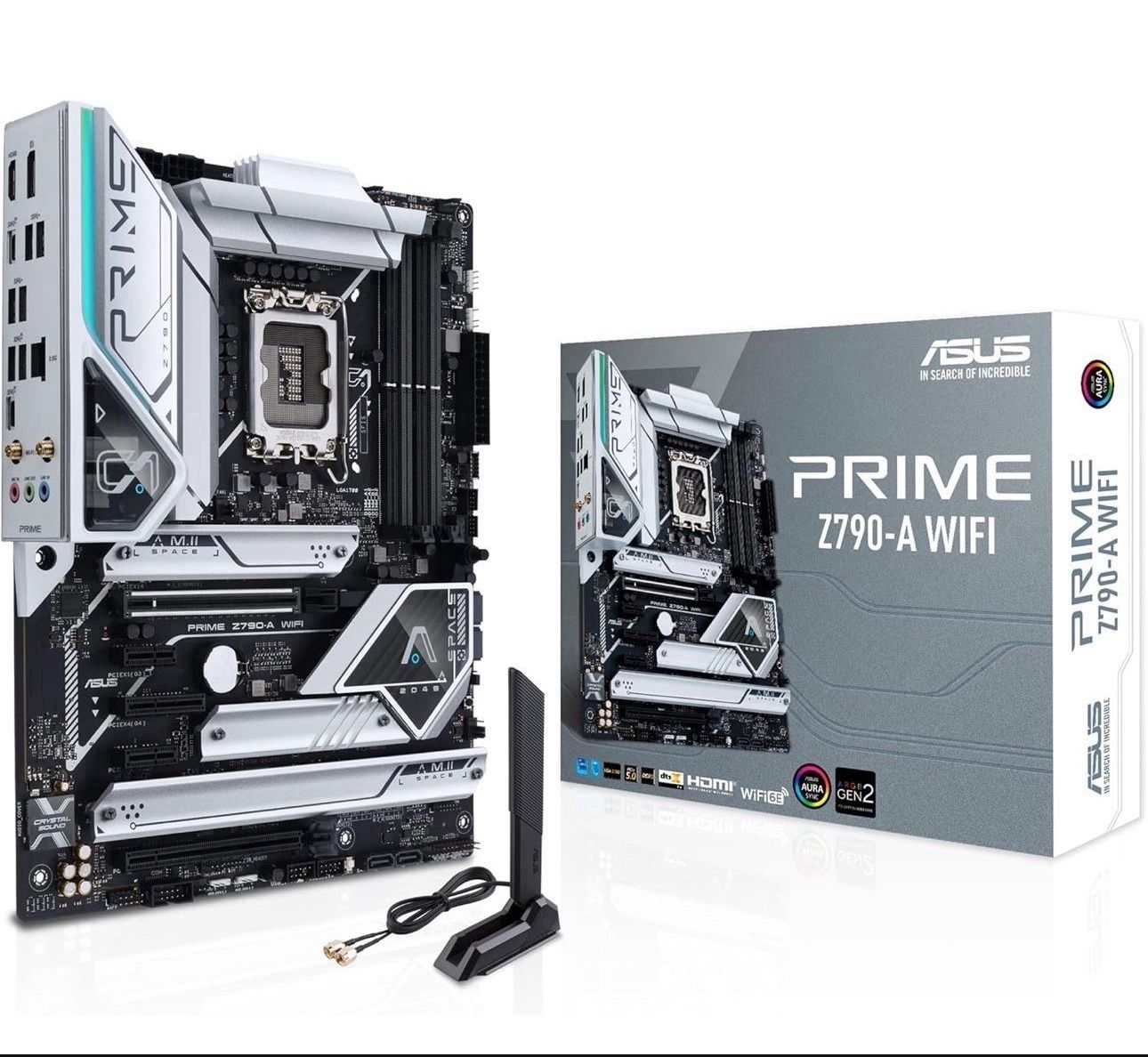 ASUS Prime Z790-A WiFi 6E LGA 1700(Intel 14th,13th&12th) ATX Motherboard (16+1 DrMOS, PCle 5.0,DDR5,4X M.2 Slots,2.5 Gb LAN,USB 3.2 Gen 2 Front Panel