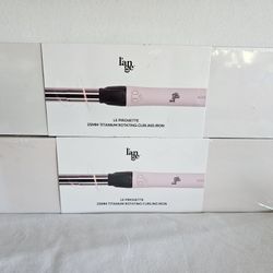 L'ange Le Pirouette 25mm Titanium Rotating Hair Curling Iron, Blush (Price For Each)