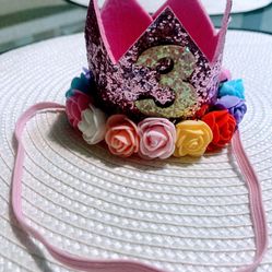 3rd Birthday Crown Headpiece 