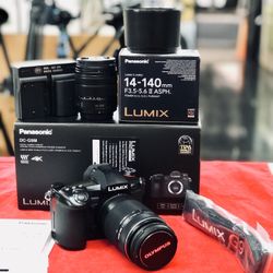 Panasonic Lumix G9  Camera With 73-300mm, 14-50mm, Battery And Charger